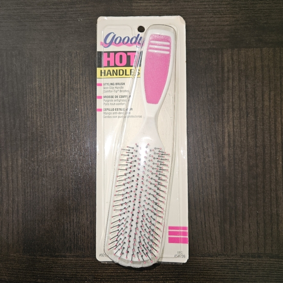 Vintage 1992 Goody Hot Handles Styling Hair Brush Comfor-tip Bristles - Picture 1 of 10